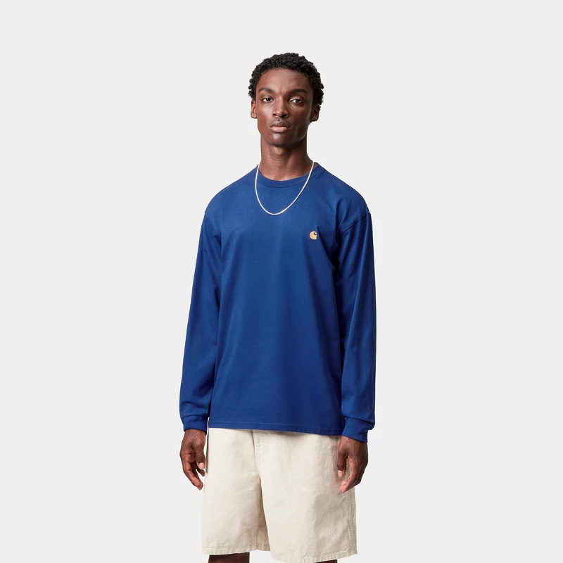 Carhartt WIP Herren Chase Langarm T-Shirt | Wolfsbane