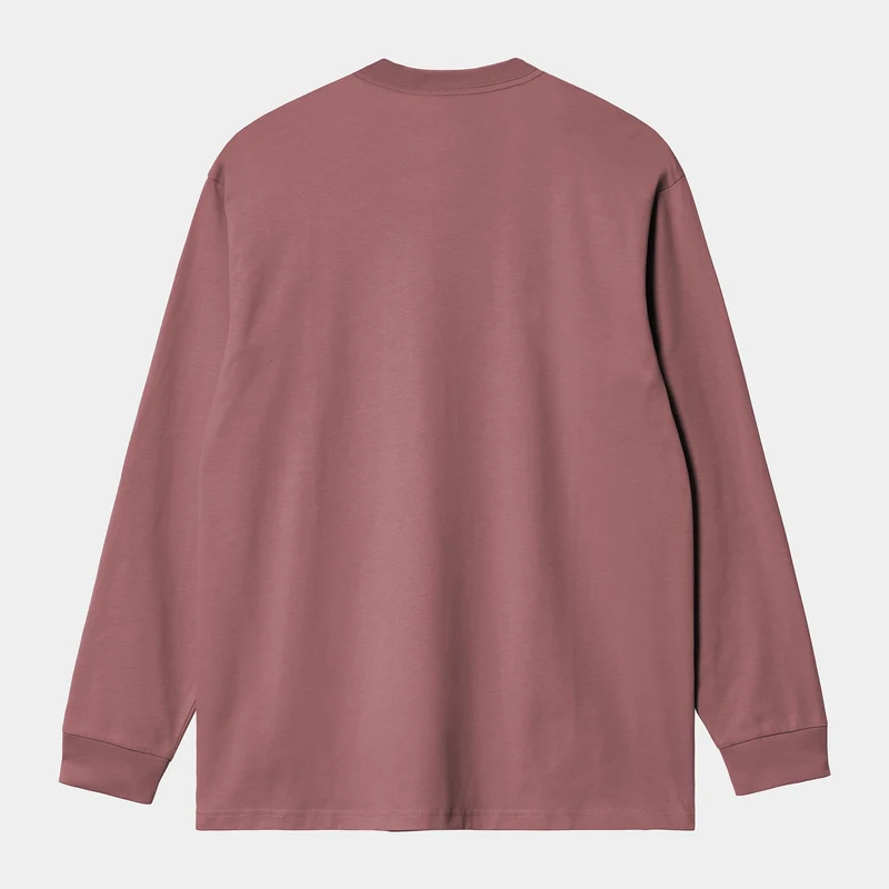 Carhartt WIP Herren Chase Langarm-T-Shirt | Staubiges Rosa