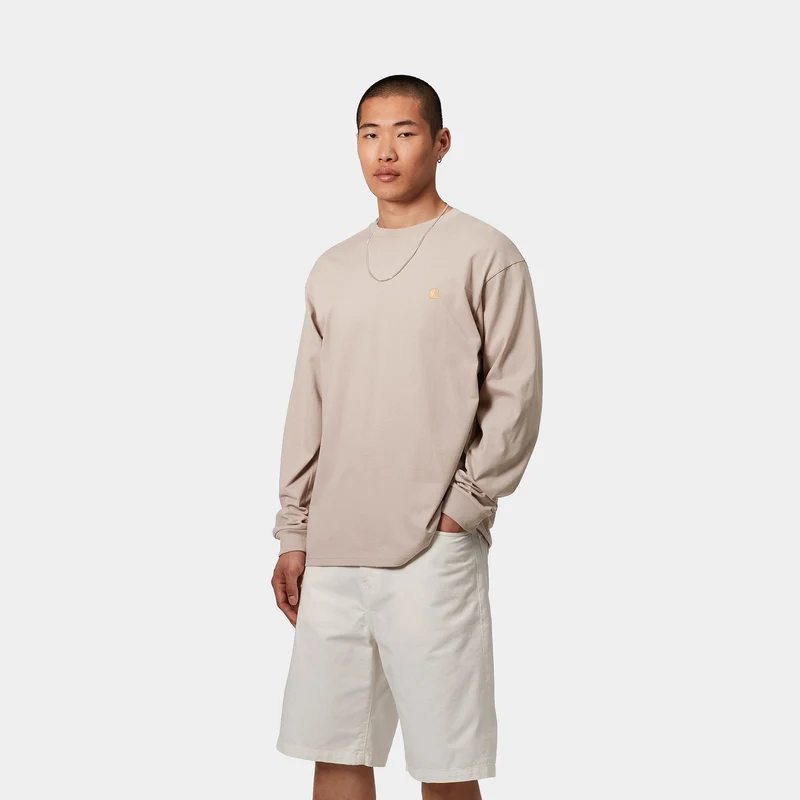Carhartt WIP Herren Chase Langarm-T-Shirt | Staubiges Beige