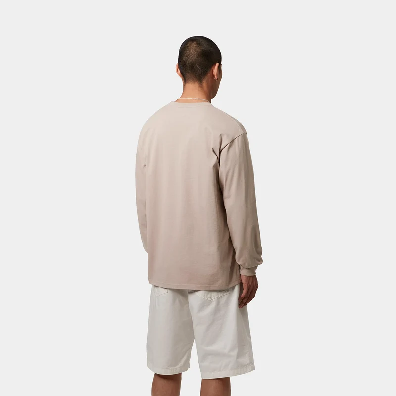 Carhartt WIP Herren Chase Langarm-T-Shirt | Staubiges Beige