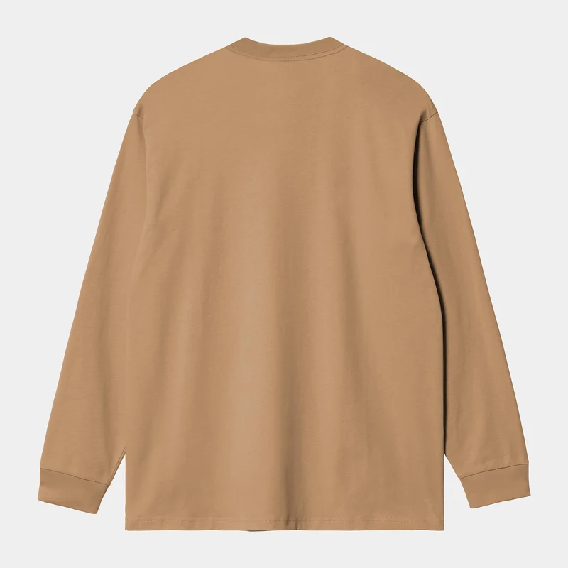 Carhartt WIP Herren Chase Langarm-T-Shirt | Dusty Hamilton Brown