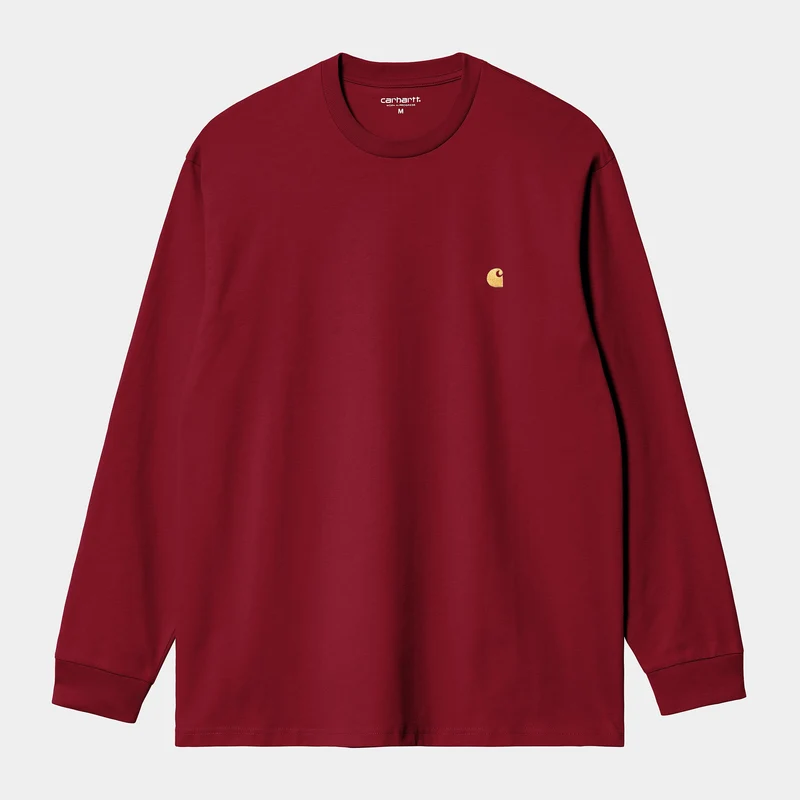 Carhartt WIP Herren Chase Langarm-T-Shirt | Scharlachrot