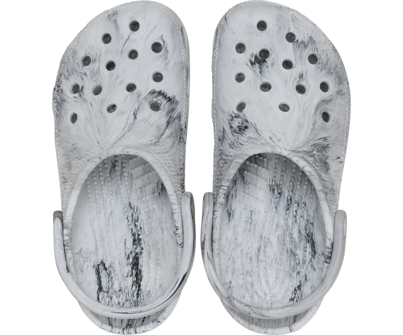 CROCS Kinder Klassischer Aquarell Marmorierter Clog | Grauer Wirbel