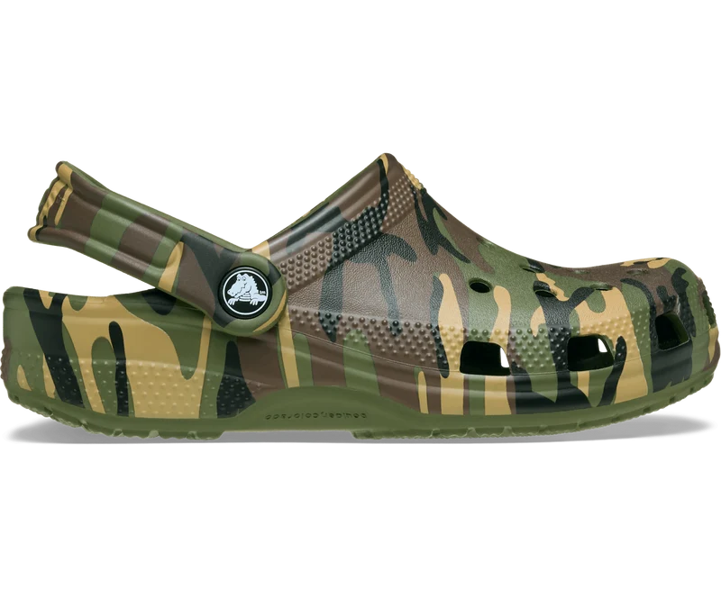 CROCS Kinder Klassischer Camouflage Clog | Armeegrün