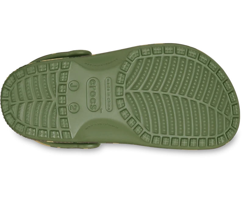 CROCS Kinder Klassischer Camouflage Clog | Armeegrün
