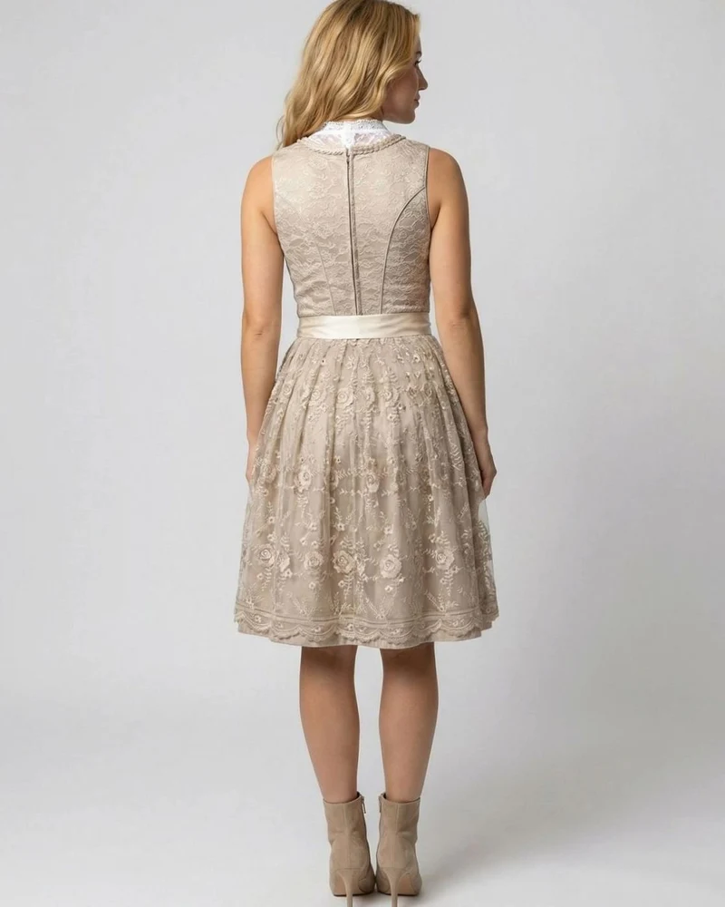 Elisabeth | Oktoberfest Dirndl Kleid Damen Romantisches Blumen Spitzenbluse