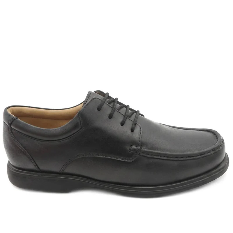 Wide Fit Smart Leather Lace Up Shoes - MOEN43011 / 329 584 - Black