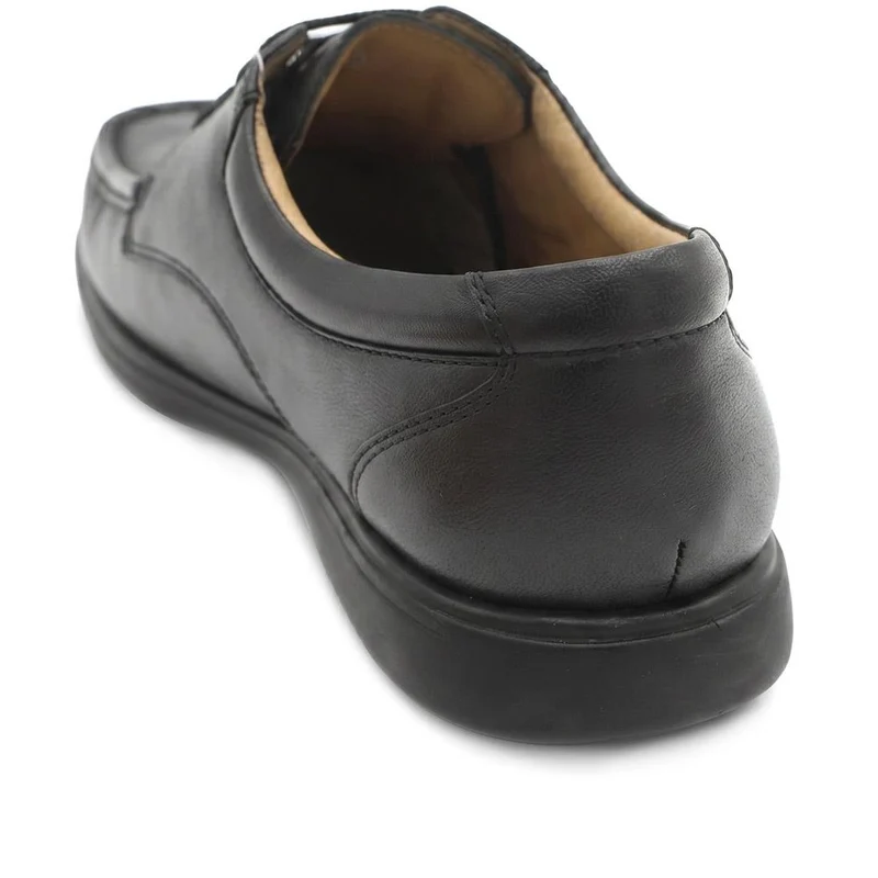 Wide Fit Smart Leather Lace Up Shoes - MOEN43011 / 329 584 - Black