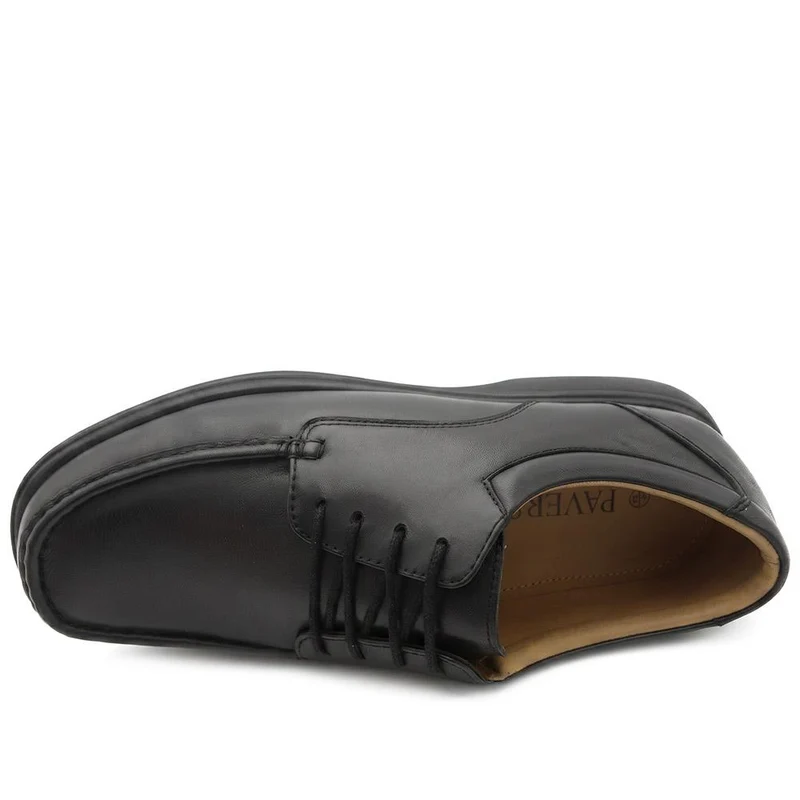Wide Fit Smart Leather Lace Up Shoes - MOEN43011 / 329 584 - Black