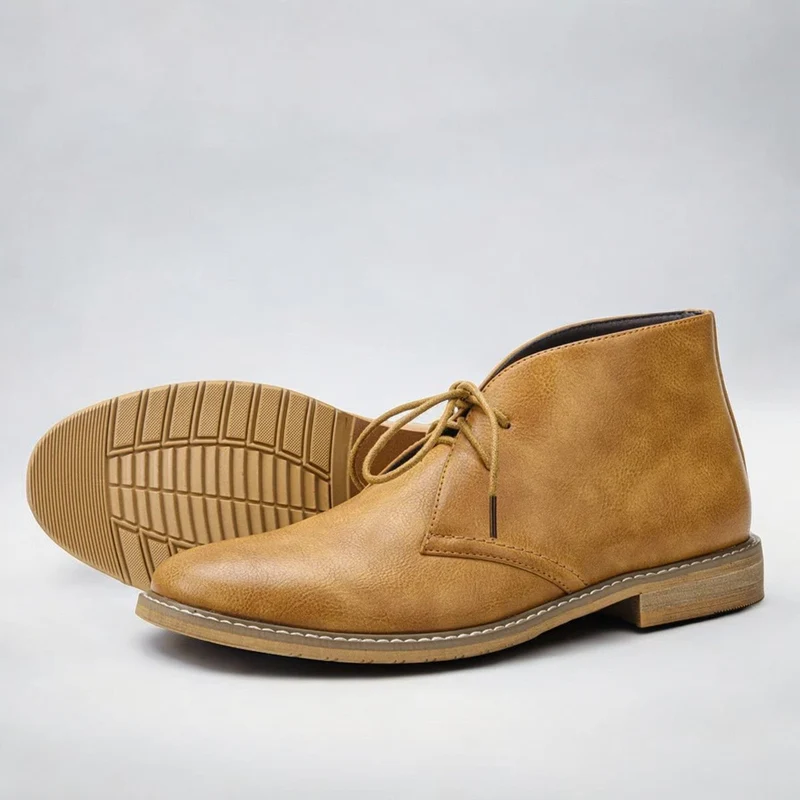 Christian | Herren Chukka Mens Boots Schnürung Knöchelhohe Lederstiefel