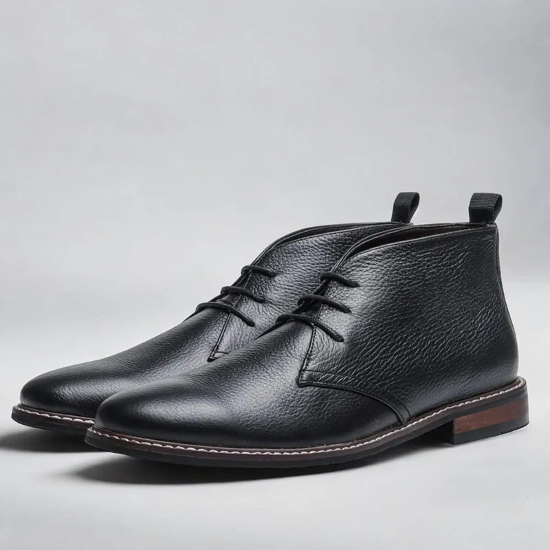 Christian | Herren Chukka Mens Boots Schnürung Knöchelhohe Lederstiefel