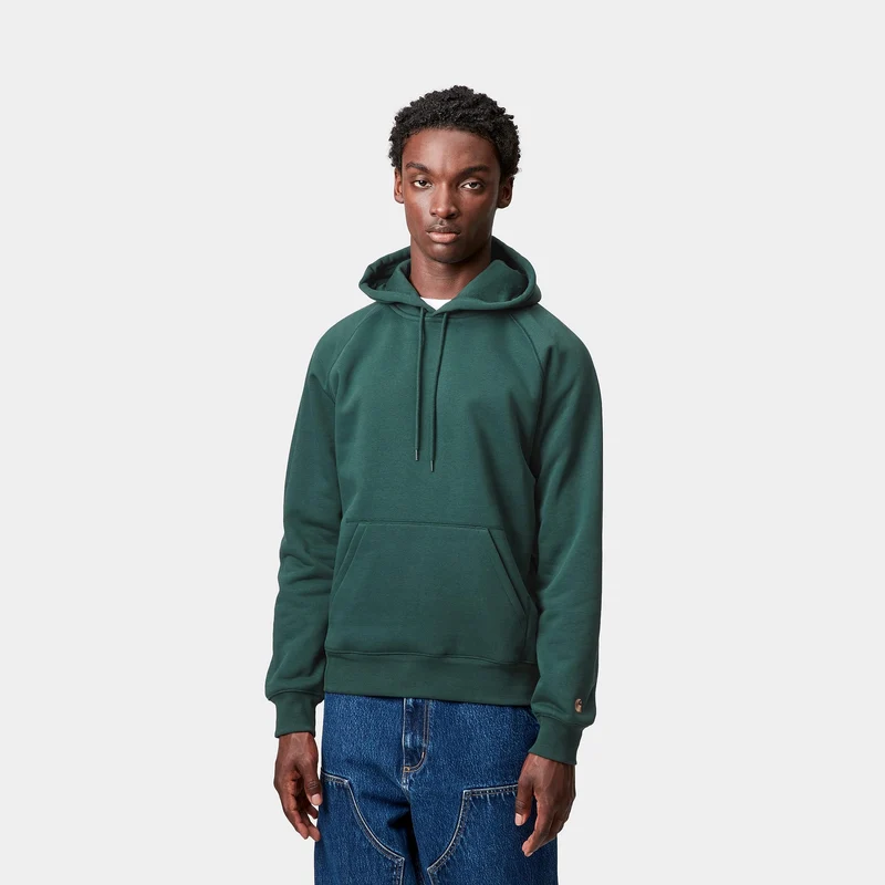 Carhartt WIP Herren Chase Hoodie | Dunkle Tanne