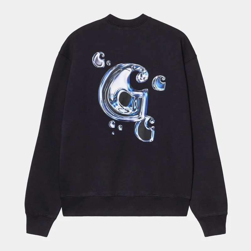 Carhartt WIP Herren Solar Chrome Sweatshirt | Dunkelblau