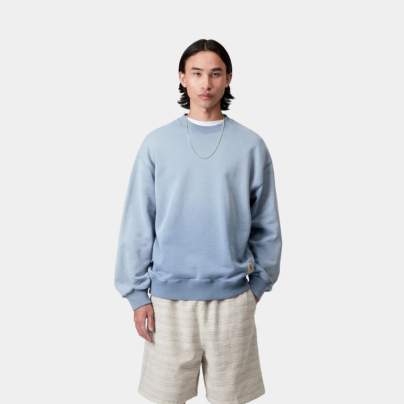 Carhartt WIP Herren Hudson Chalk Wash Sweat Top | Sorrent