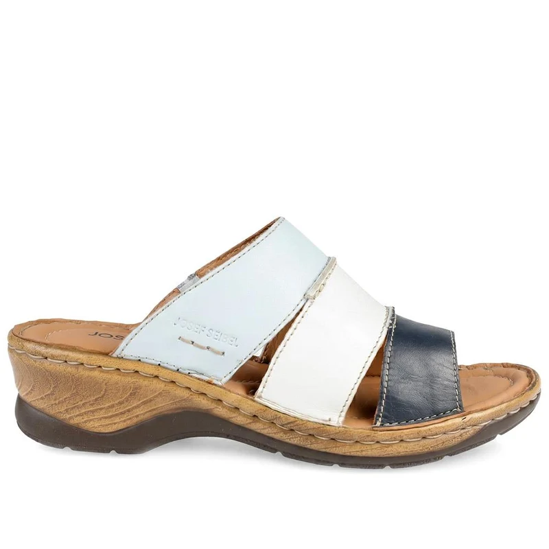 Josef Seibel Catalonia 86 Mule Sandals - JOSCL43001 / 330 435 - Blue Multi