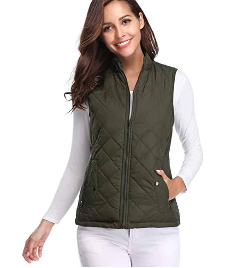 Leonie | Damen Steppweste leicht gefütterte Puffer Vest Women Reißverschluss