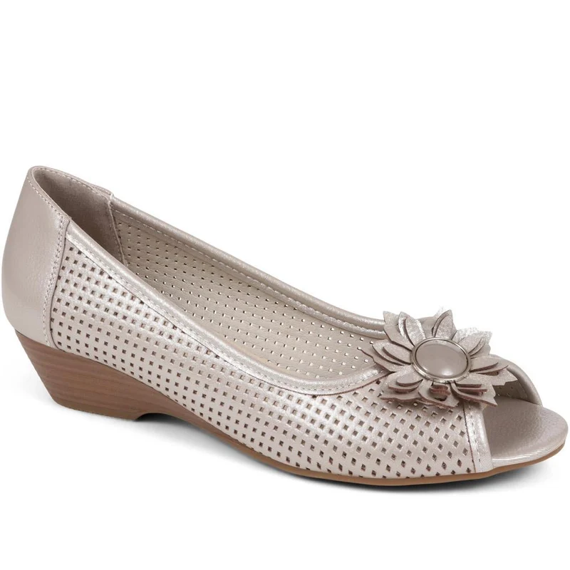 Open-Toed Pumps - SAND1900 / 135 753 - Metallic Shimmer