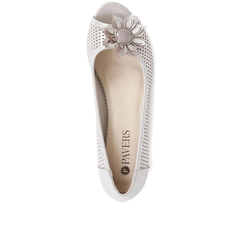 Open-Toed Pumps - SAND1900 / 135 753 - Metallic Shimmer