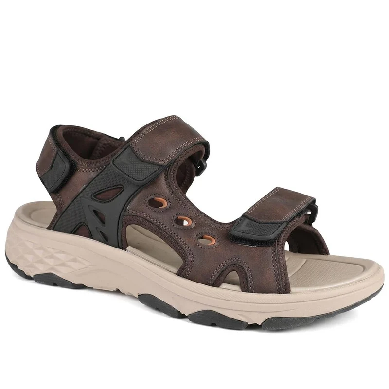 Cushioning Adjustable Fasten Sandals - XIAM43002 / 329 281 - Dark Brown