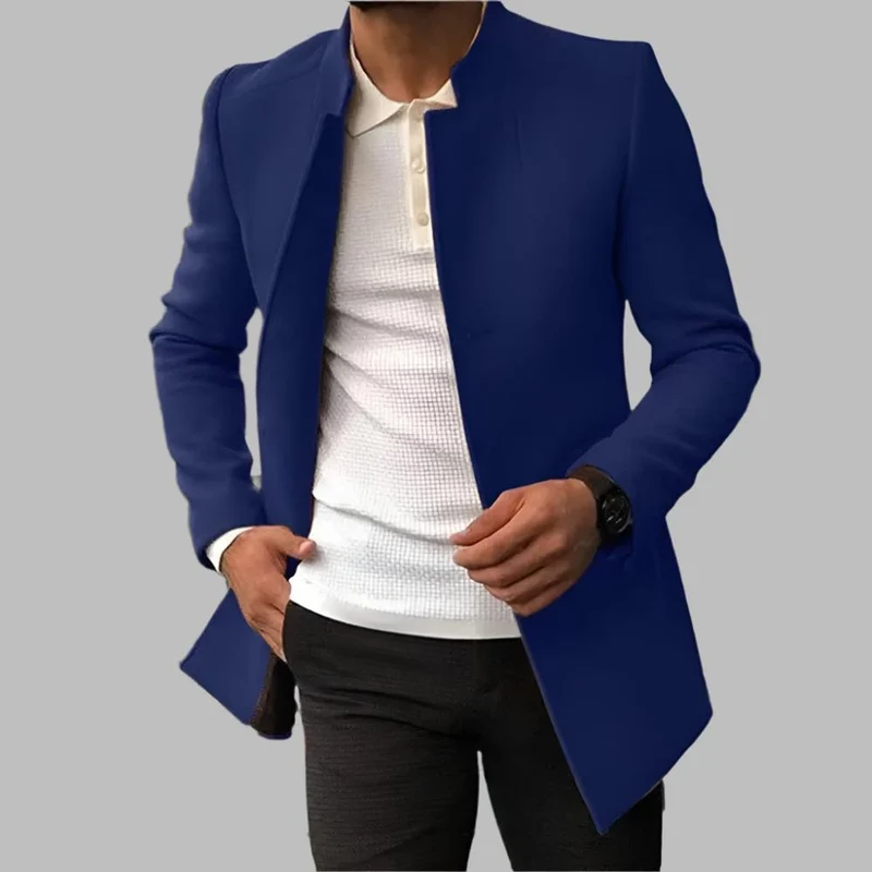 Moritz | Herren Slim-Fit Wollmantel Stehkragen Eleganter Mantel