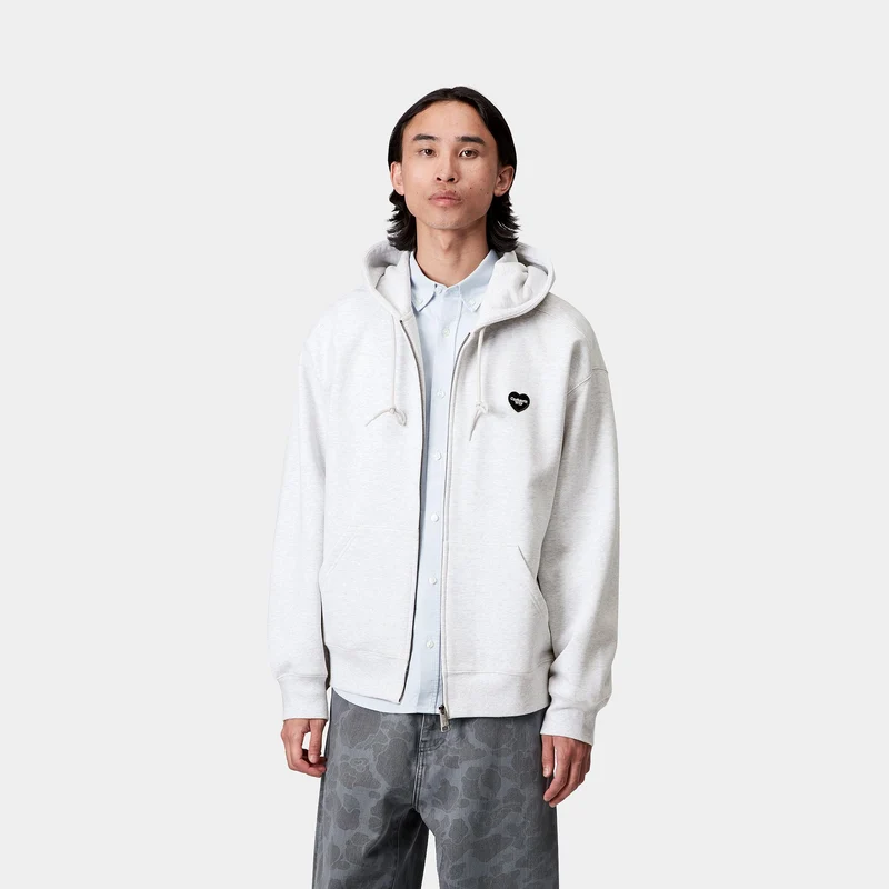 Carhartt WIP Herren Heart II Hartt Sweat Hoodie | Ash Heather