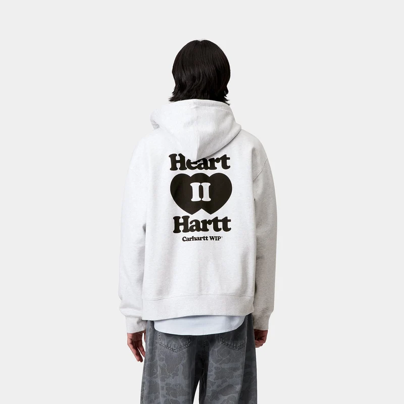 Carhartt WIP Herren Heart II Hartt Sweat Hoodie | Ash Heather