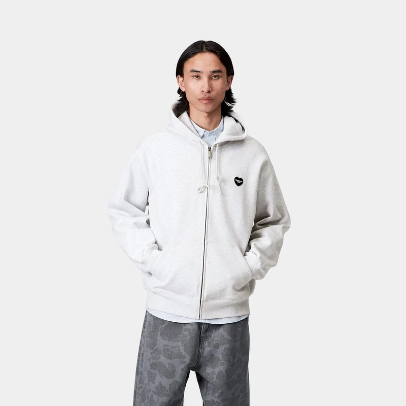 Carhartt WIP Herren Heart II Hartt Sweat Hoodie | Ash Heather