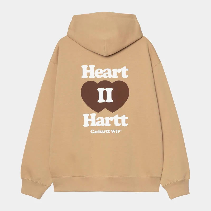 Carhartt WIP Herren Heart II Hartt Sweat Hoodie | Staubiges Hamilton-Braun
