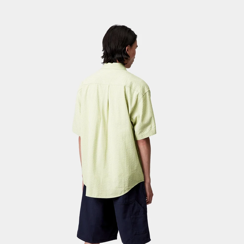 Carhartt WIP Herren Toland Streifenhemd | Blasses Olivgrün