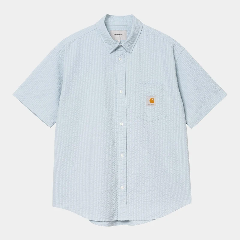 Carhartt WIP Herren Toland Streifenhemd | Blauer Nebel