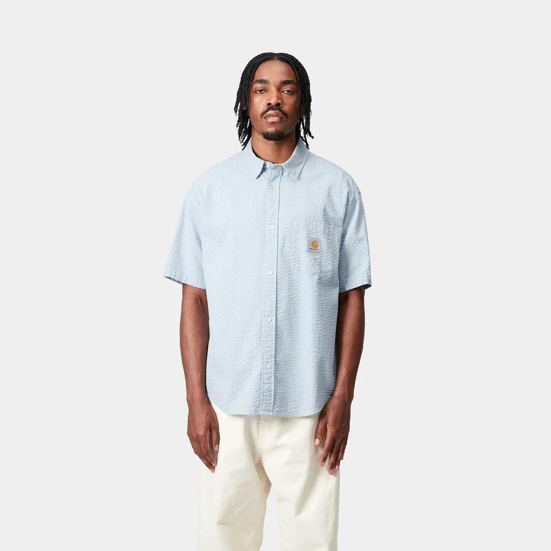 Carhartt WIP Herren Toland Streifenhemd | Blauer Nebel