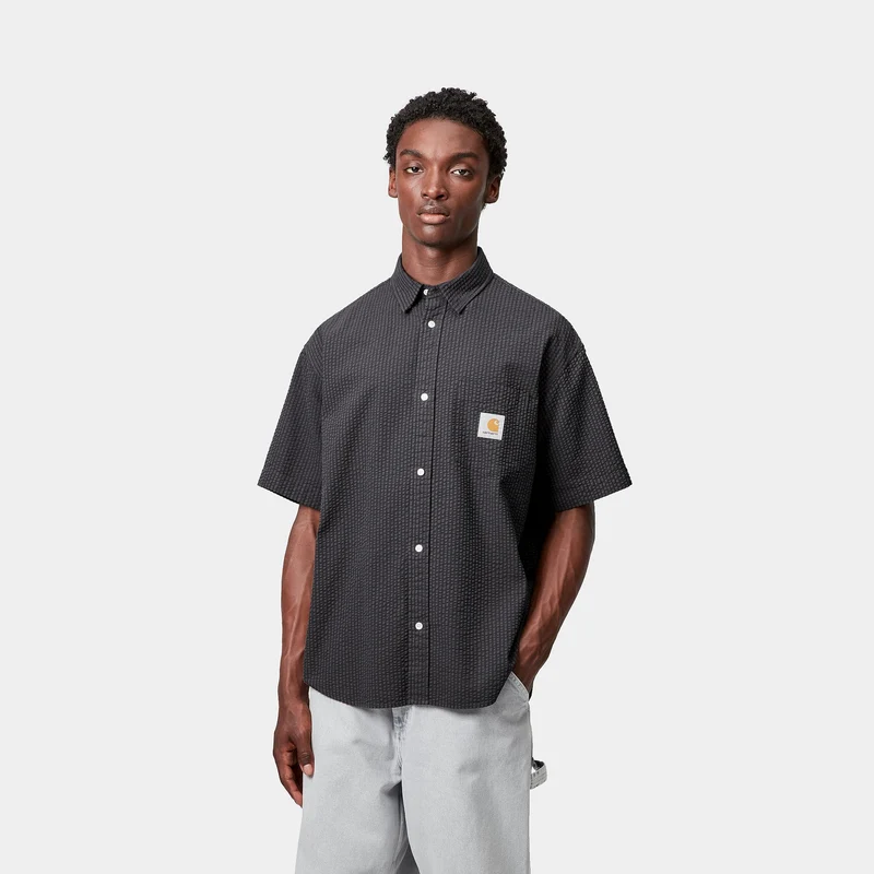 Carhartt WIP Herren Toland Streifenhemd | Schwarz