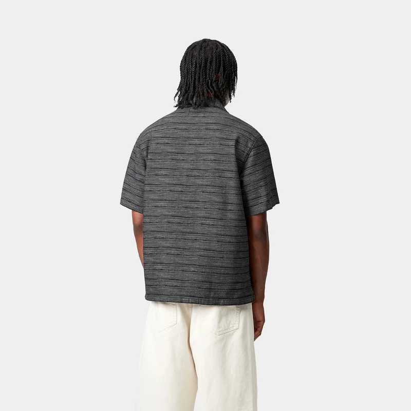 Carhartt WIP Herren Gellar Streifenhemd | Schwarz
