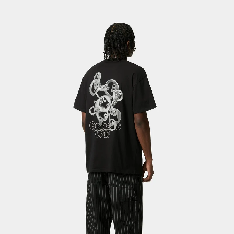 Carhartt WIP Herren Linked Charms T-Shirt | Schwarz