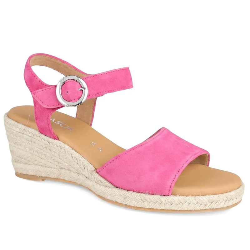 Gabor Wedge Heel Buckle Fasten Espadrilles - GABC43511 / 330 409