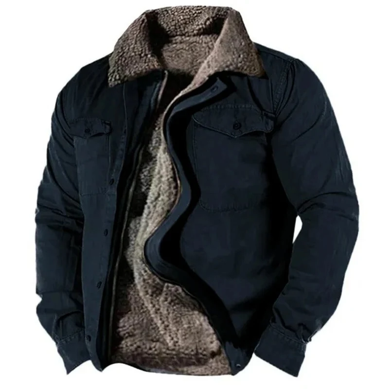 Niklas | Herren Mens Cardigan Fleece-Gefütterter Western Hemdjacke