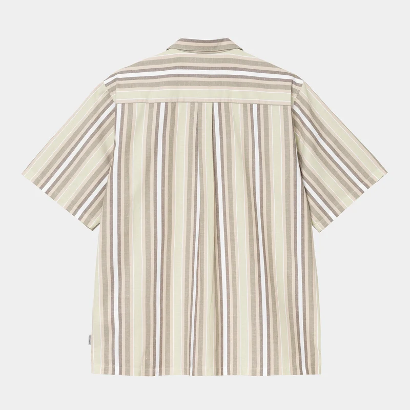 Carhartt WIP Herren Folsey Streifenhemd | Blasses Olivgrün