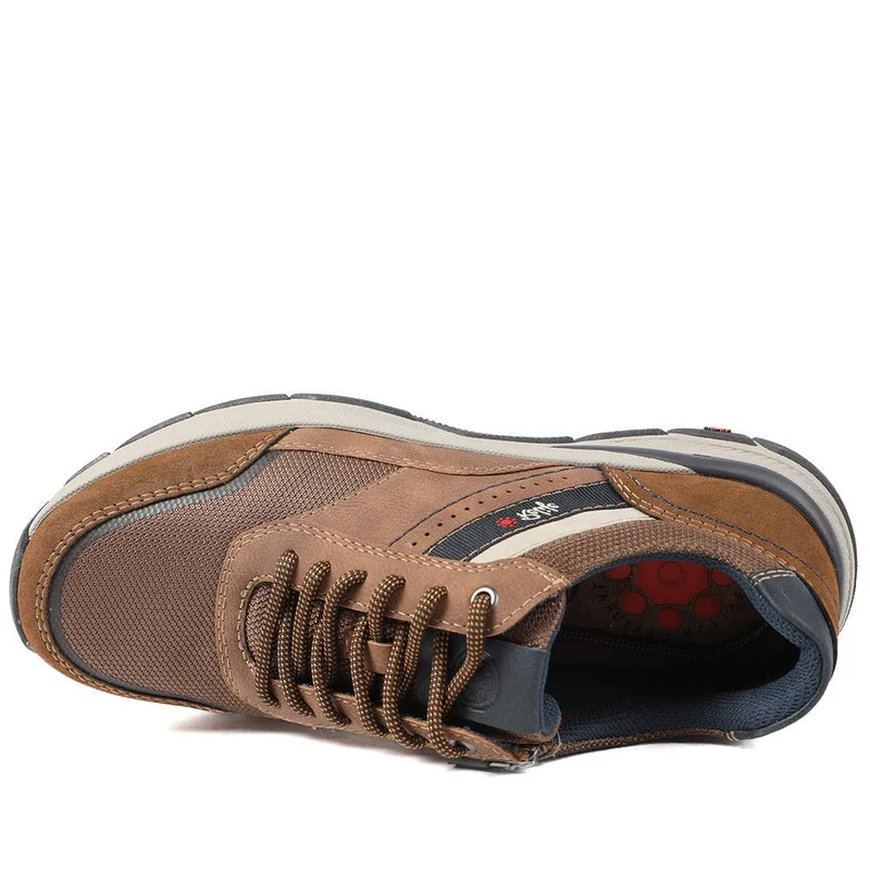 Relife Extra Wide Lace Up Rugged Trainers - RELIF43012 / 328 924 - Brown
