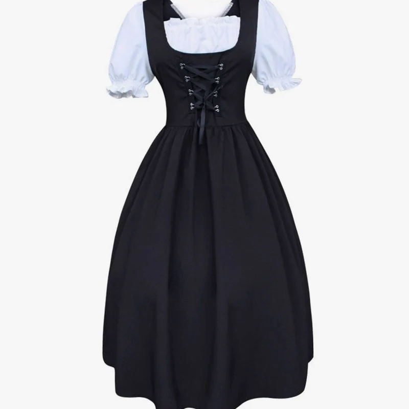 Nora | Damen Oktoberfest Dirndlkleid Traditionelles Trachtenkleid Schnürung