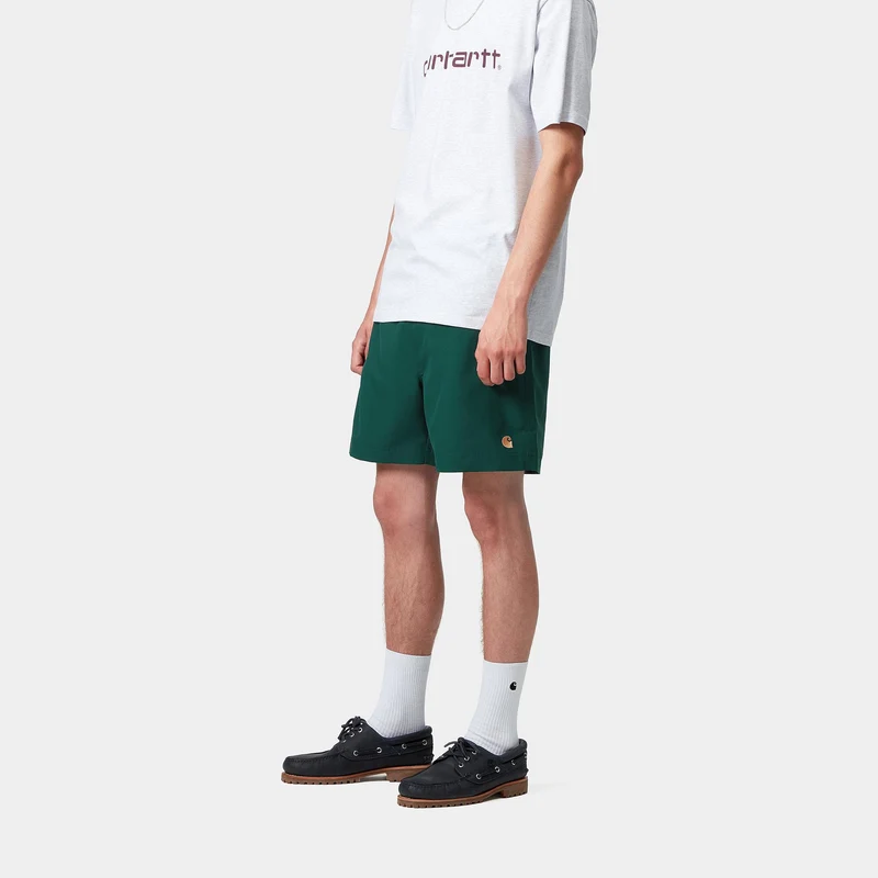 Carhartt WIP Herren Chase Badeshorts | Dunkle Tanne