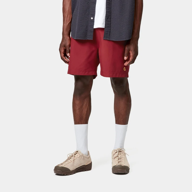 Carhartt WIP Herren Chase Badeshorts | Scharlachrot
