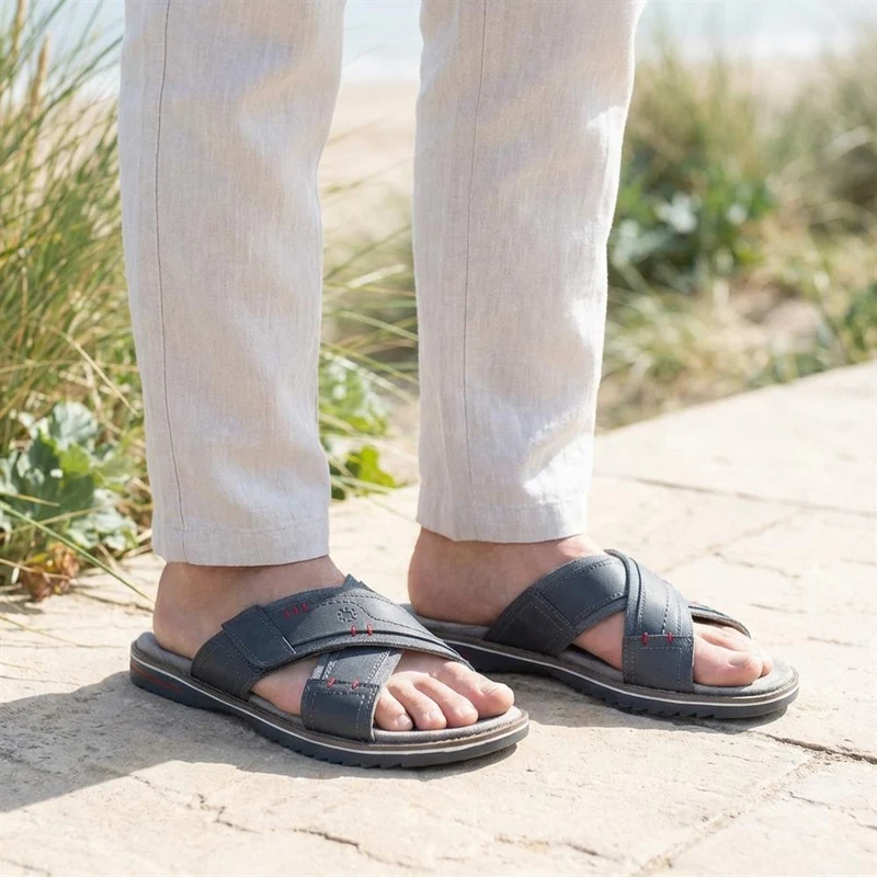 Relife Wide Fit Slip On Sandals - RELIF43011 / 328 926 - Navy