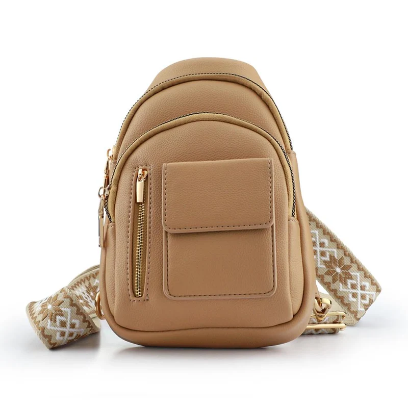 Zip-Up Mini Sling Bag - PRETT41013 / 326 884 - Beige