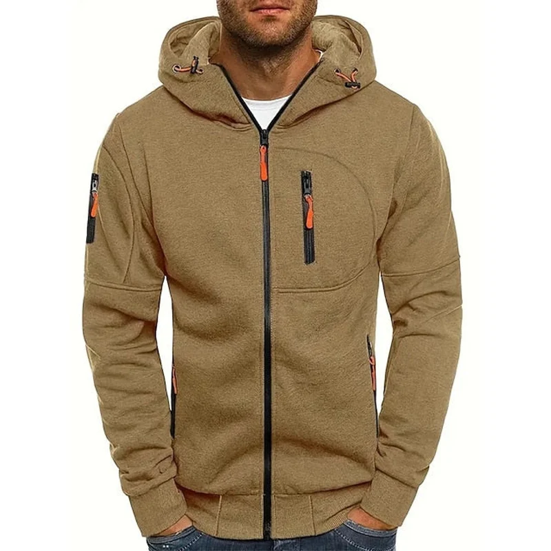 Florian | Herren Kapuzen-Sweatshirt Reißverschluss Fleece Mens Knit Sweater
