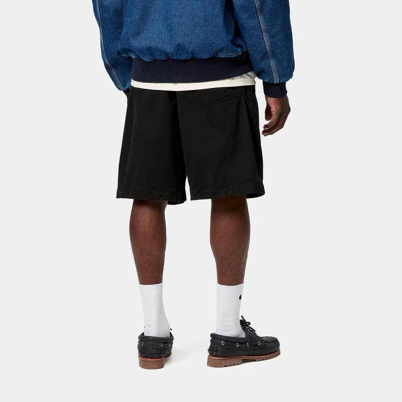 Carhartt WIP Herren Floyde Short | Schwarzes Stückgefärbt