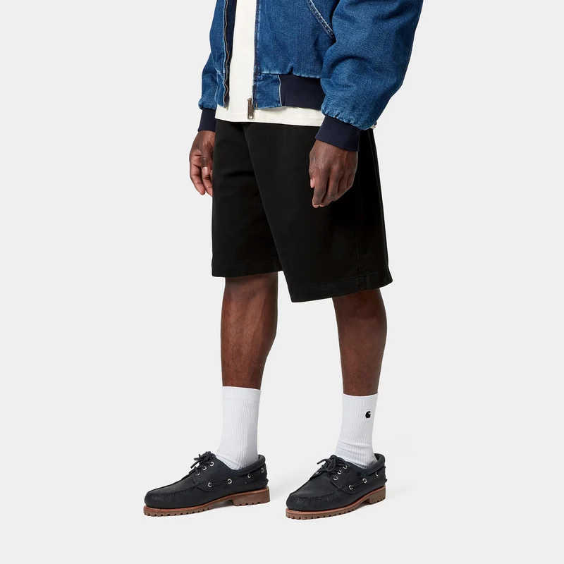 Carhartt WIP Herren Floyde Short | Schwarzes Stückgefärbt
