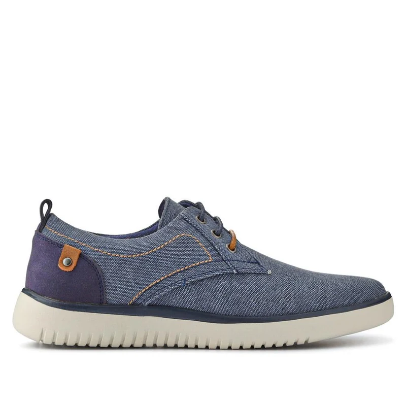 Wide-Fit Fabric Lace-Up Shoes - XINGH41004 / 327 184 - Navy