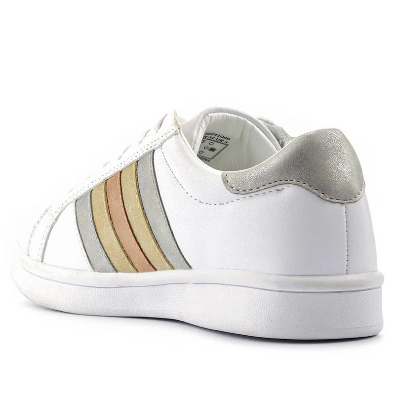 Casual Lace-Up Trainers - VSHI41000 / 326 853 - White Metallic