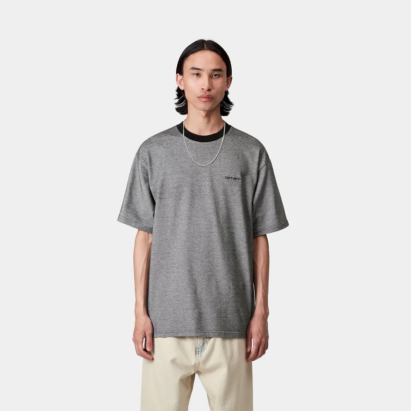 Carhartt WIP Herren Piqué T-Shirt | Schwarz