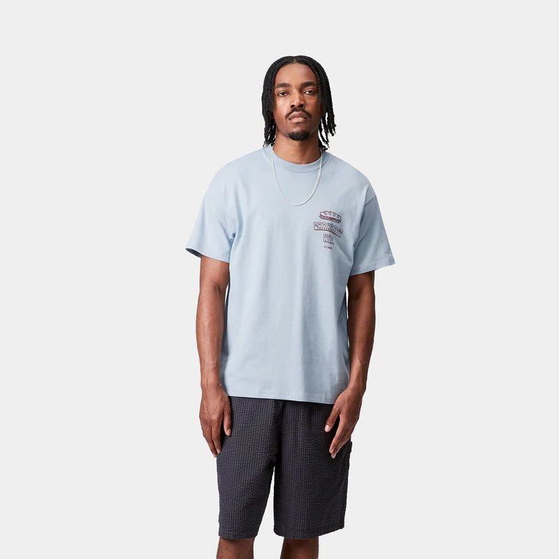 Carhartt WIP Herren Sandwich T-Shirt | Blauer Nebel